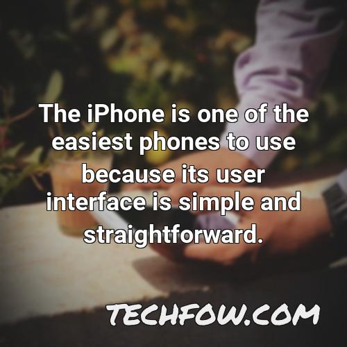 the iphone is one of the easiest phones to use because its user interface is simple and straightforward