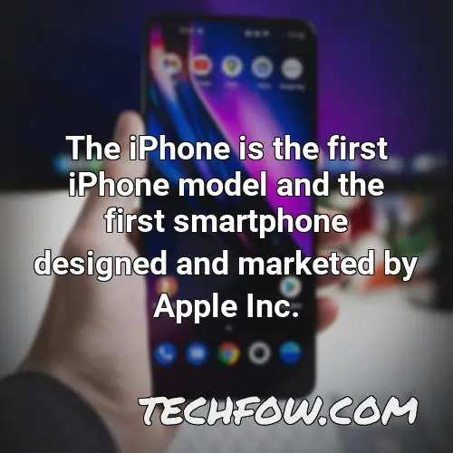 the iphone is the first iphone model and the first smartphone designed and marketed by apple inc