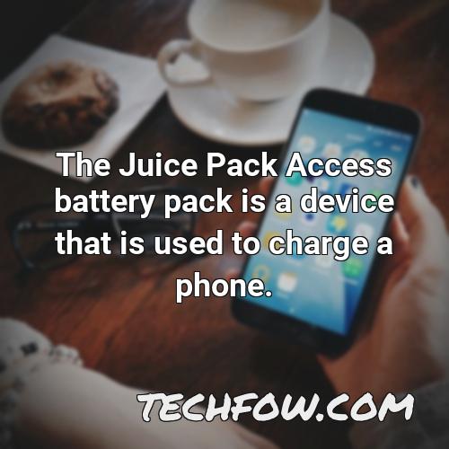 the juice pack access battery pack is a device that is used to charge a phone