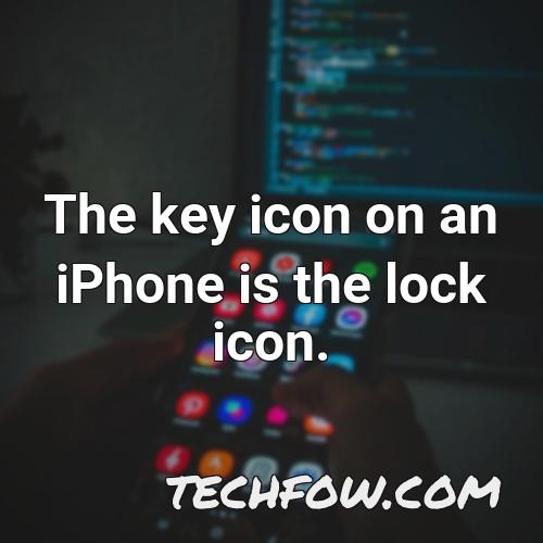 the key icon on an iphone is the lock icon