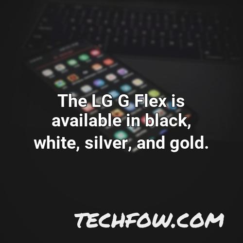 the lg g flex is available in black white silver and gold