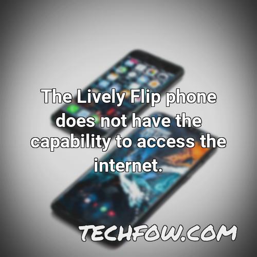 the lively flip phone does not have the capability to access the internet