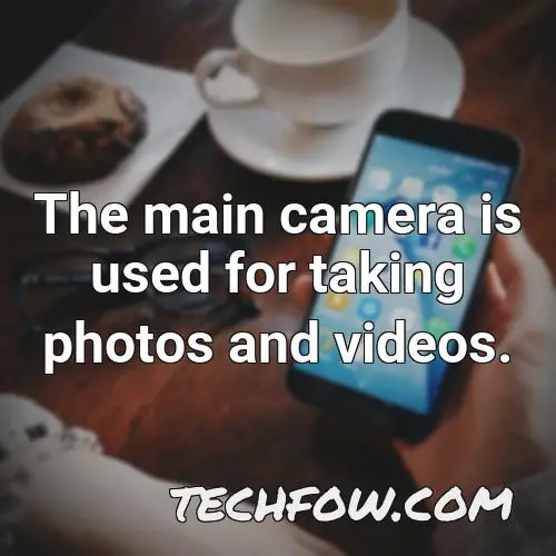 the main camera is used for taking photos and videos
