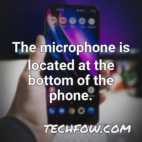 the microphone is located at the bottom of the phone 1