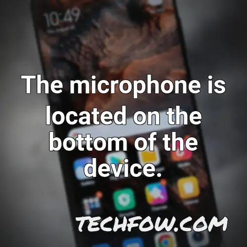 the microphone is located on the bottom of the device
