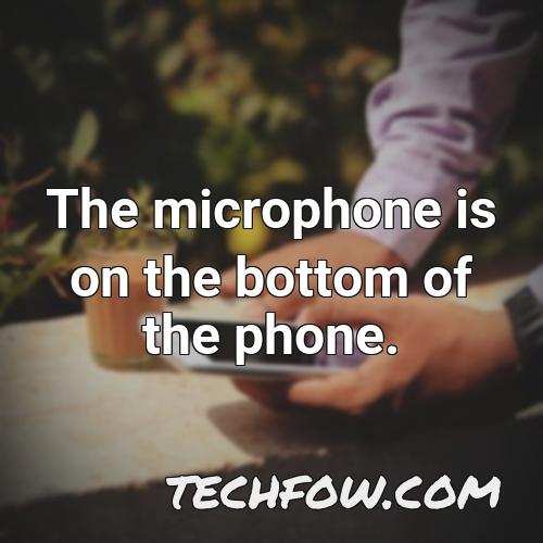 the microphone is on the bottom of the phone