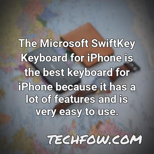the microsoft swiftkey keyboard for iphone is the best keyboard for iphone because it has a lot of features and is very easy to use