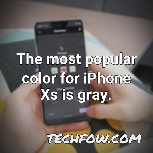 the most popular color for iphone xs is gray