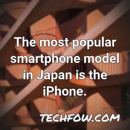 the most popular smartphone model in japan is the iphone