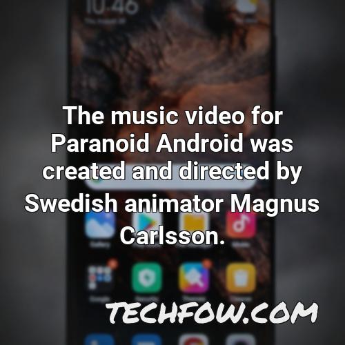 the music video for paranoid android was created and directed by swedish animator magnus carlsson