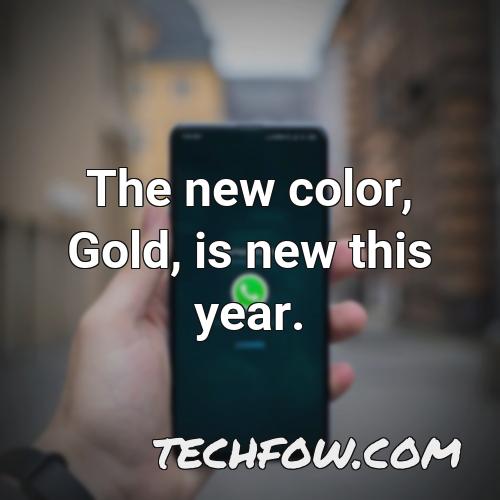 the new color gold is new this year