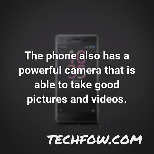 the phone also has a powerful camera that is able to take good pictures and videos
