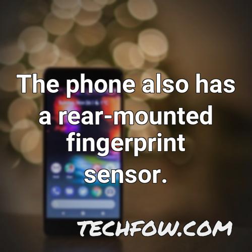 the phone also has a rear mounted fingerprint sensor