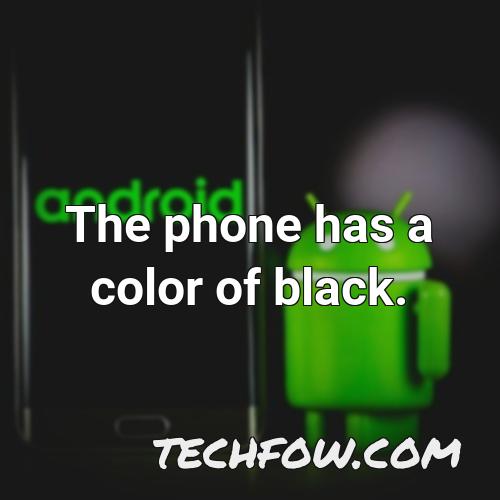 the phone has a color of black