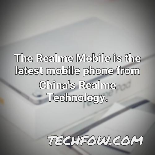 the realme mobile is the latest mobile phone from china s realme technology