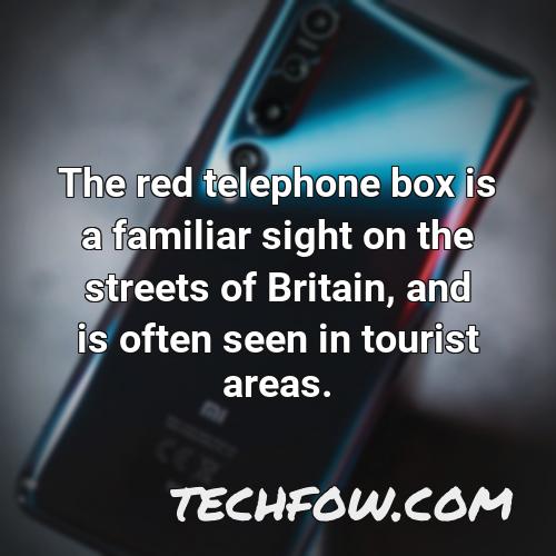 the red telephone box is a familiar sight on the streets of britain and is often seen in tourist areas