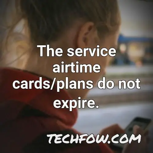 the service airtime cards plans do not