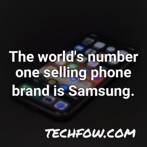 the world s number one selling phone brand is samsung