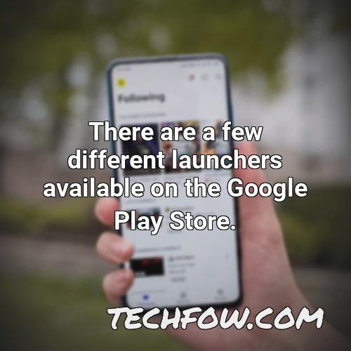 there are a few different launchers available on the google play store