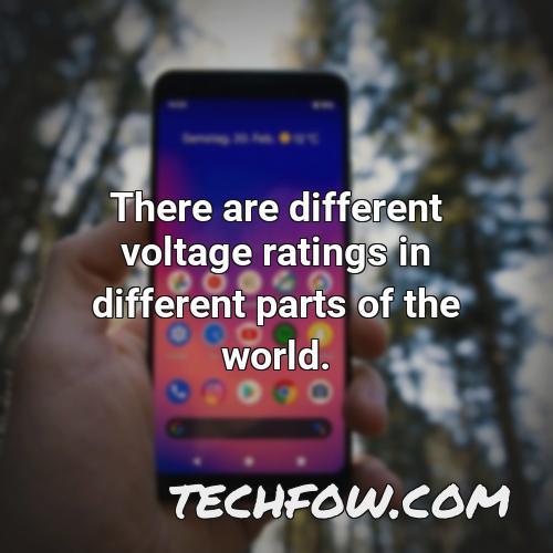 there are different voltage ratings in different parts of the world