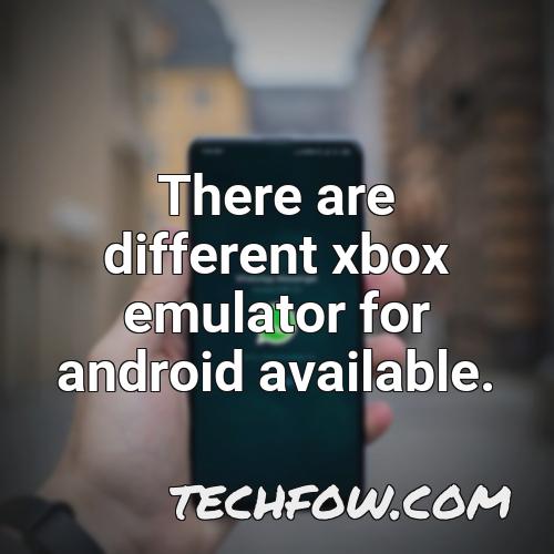 there are different xbox emulator for android available