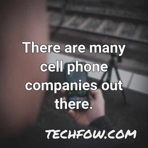 there are many cell phone companies out there