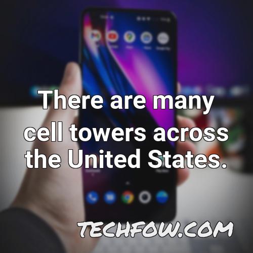 there are many cell towers across the united states