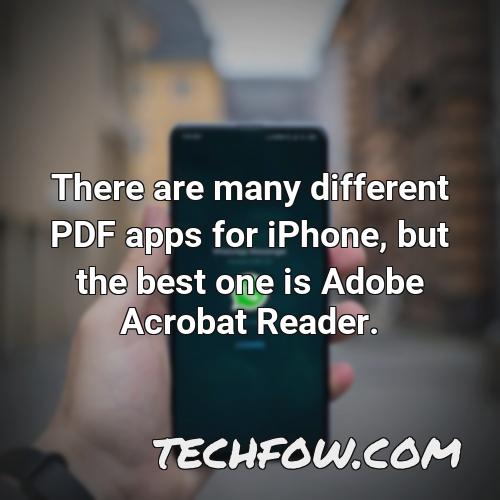 there are many different pdf apps for iphone but the best one is adobe acrobat reader