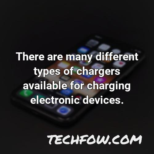 there are many different types of chargers available for charging electronic devices