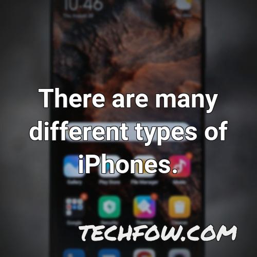 there are many different types of iphones