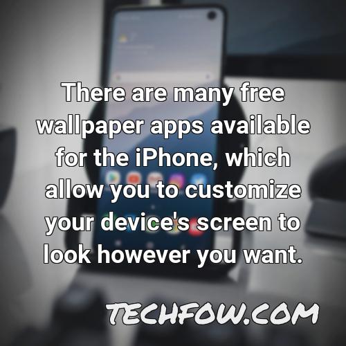 there are many free wallpaper apps available for the iphone which allow you to customize your device s screen to look however you want