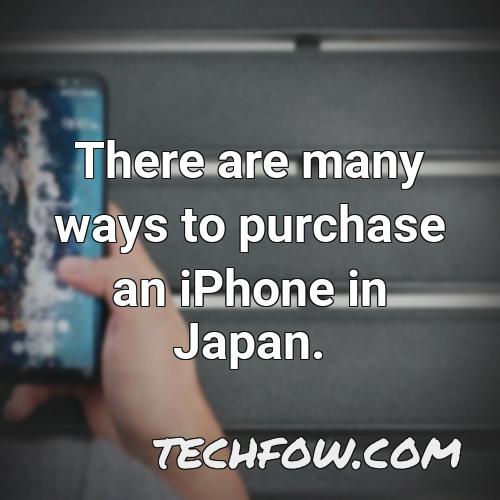 there are many ways to purchase an iphone in japan