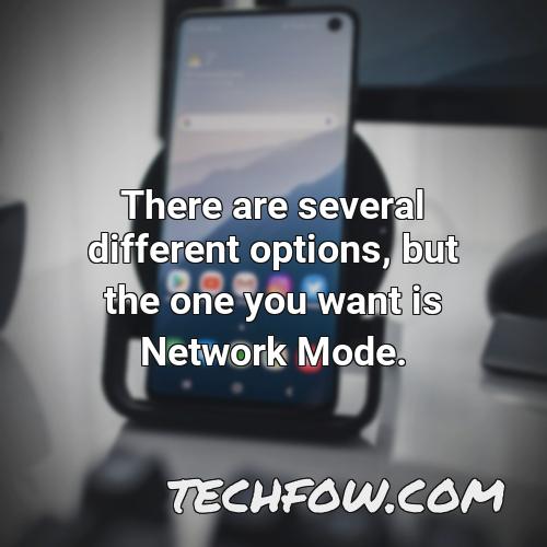 there are several different options but the one you want is network mode
