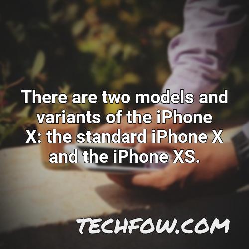 there are two models and variants of the iphone x the standard iphone x and the iphone