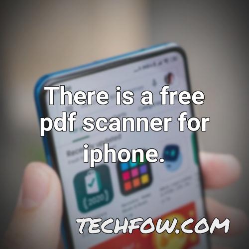 there is a free pdf scanner for iphone
