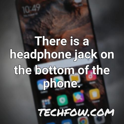 there is a headphone jack on the bottom of the phone