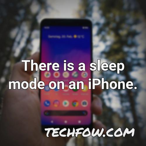 there is a sleep mode on an iphone