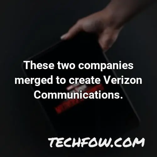 these two companies merged to create verizon communications