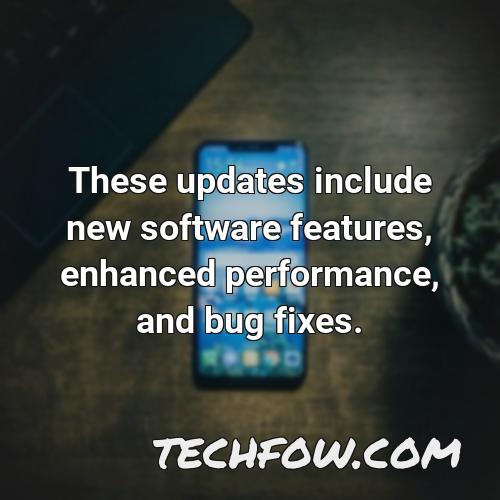 these updates include new software features enhanced performance and bug