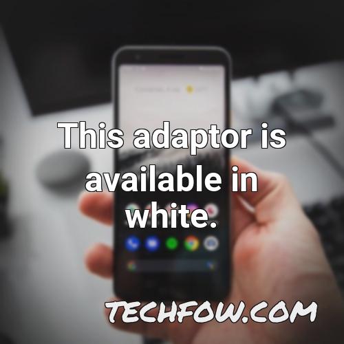 this adaptor is available in white