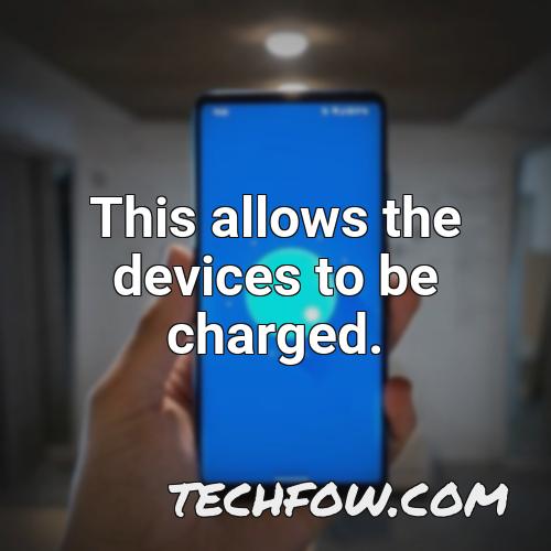 this allows the devices to be charged