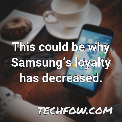 this could be why samsungs loyalty has decreased