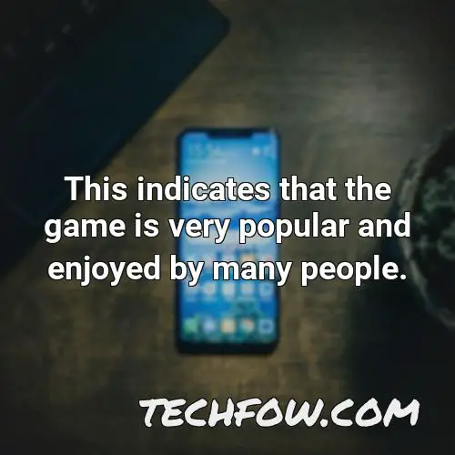 this indicates that the game is very popular and enjoyed by many people