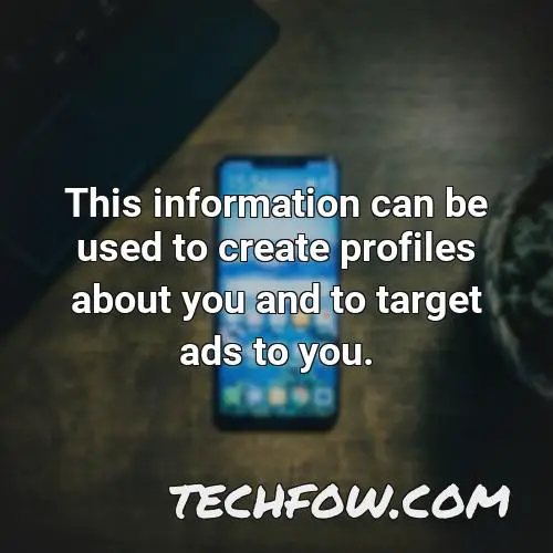 this information can be used to create profiles about you and to target ads to you
