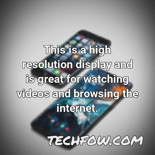 this is a high resolution display and is great for watching videos and browsing the internet