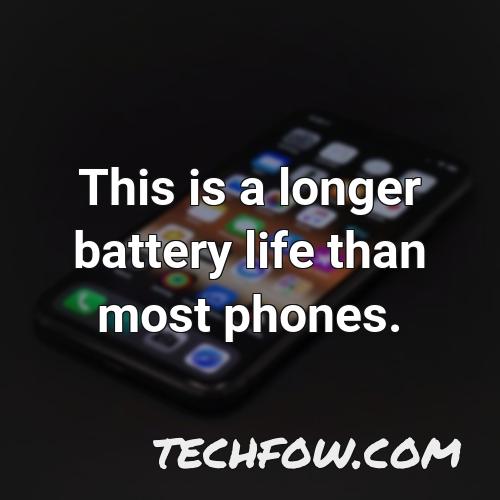 this is a longer battery life than most phones