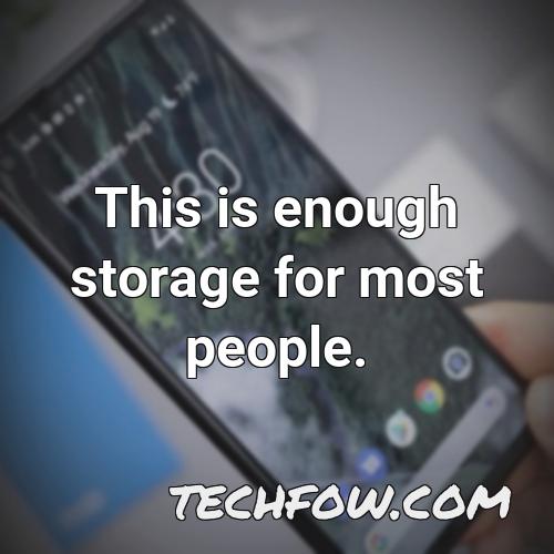 this is enough storage for most people