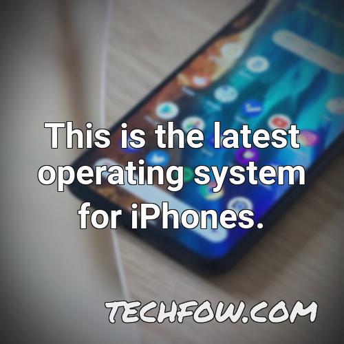 this is the latest operating system for iphones