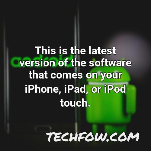 this is the latest version of the software that comes on your iphone ipad or ipod touch