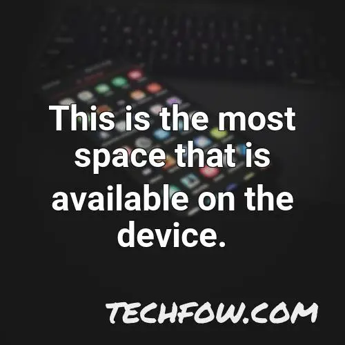 this is the most space that is available on the device